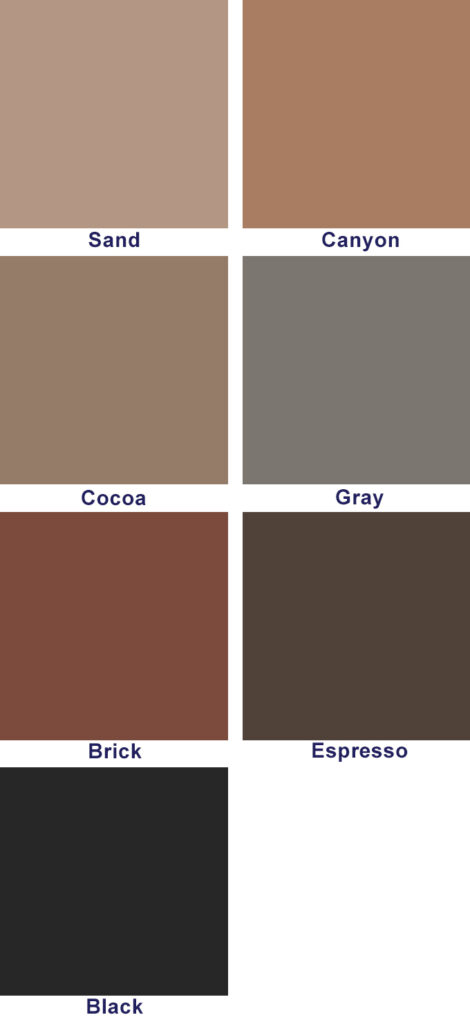 A color swatch of the accent paint colors.